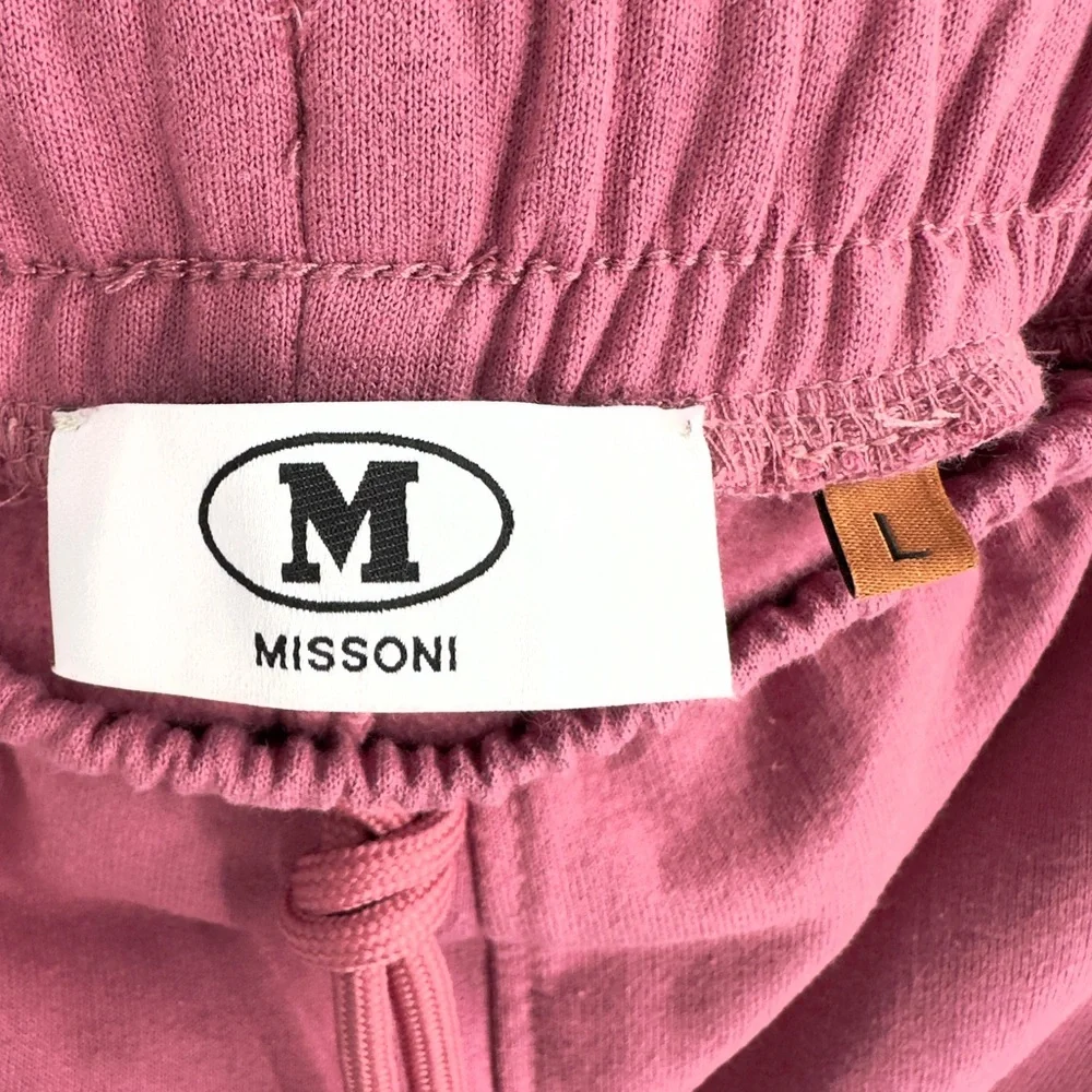 Missoni Wide Leg Sweatpants Womens Size Large Pink Lounge Comfy Pink Luxury